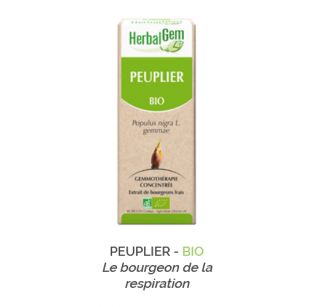 Herbalgem -  PEUPLIER - BIO Le bourgeon de la respiration Gemmothérapie concentré - 30 ml