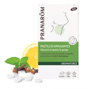 Pranarôm - Aromaforce - Pastilles pour la Gorge - 21 pastilles