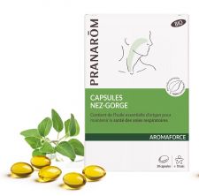 Pranarôm - Aromaforce Capsules Nez-Gorges Bio - 30 capsules