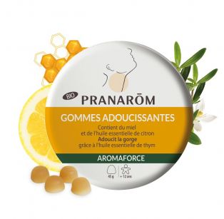 Pranarôm - Aromaforce Gommes adoucissantes - Miel/Citron Bio