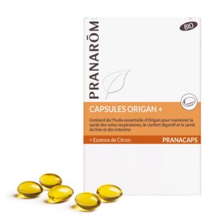 Pranarôm - Pranacaps Origan + Essence de Citron Résistance - 30 Capsules
