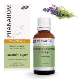 Pranarôm - Huile Essentielle Bio Lavandin super - sommité fleurie - 30 ml